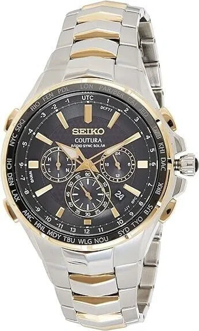 Pre-owned Seiko Ssg010 Watch For Men - Coutura Collection - Radio Sync Solar Chronograph,