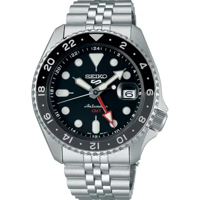 Pre-owned Seiko Ssk001k1,gmt,men Sport,automatic,stainless,rotating,date,100m Wr,ssk001