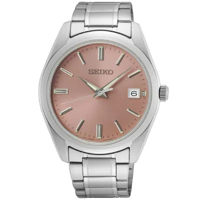 Pre-owned Seiko Stainless Steel Sapphire Quartz Men's Watch Sur523p1