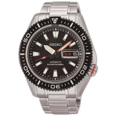 Pre-owned Seiko Stargate Ii 2 Srp495k1 Divers 200m Automatic Stainless Silver Black Watch
