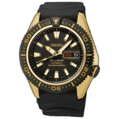 Pre-owned Seiko Stargate Ii Srp510k1 Superior Gold Black Limited Diver Watch Rubber 200m