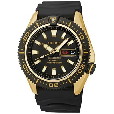 Pre-owned Seiko Stargate Ii Srp510k1 Superior Gold Black Limited Diver Watch Rubber 200m