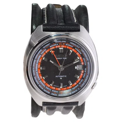 Pre-owned Seiko Steel World Time Watch Circa, 1970's In Excellent Original Condition In Multi