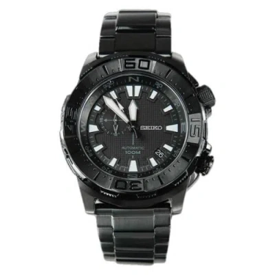 Pre-owned Seiko Superior Ssa051 Black Automatic Men Watch 4r37 Stainless Compass Ssa051k1