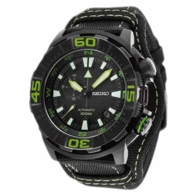 Pre-owned Seiko Superior Ssa059k1 Automatic Watch Black Canvas Hardlex Lens Ssa059