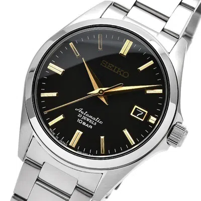 Pre-owned Seiko Szsb014 Mechanical Automatic Watch Dress Line Black X Gold Dial Men's