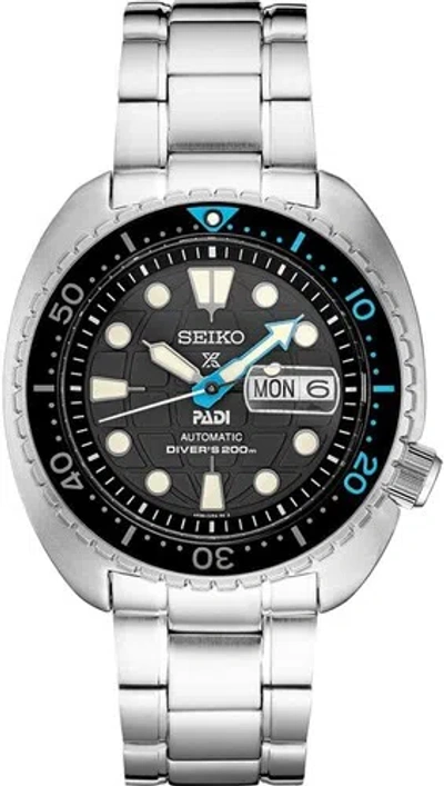 Pre-owned Seiko Turtle Diver Special Edition Automatic Men's Silver Tone Watch Srpg19