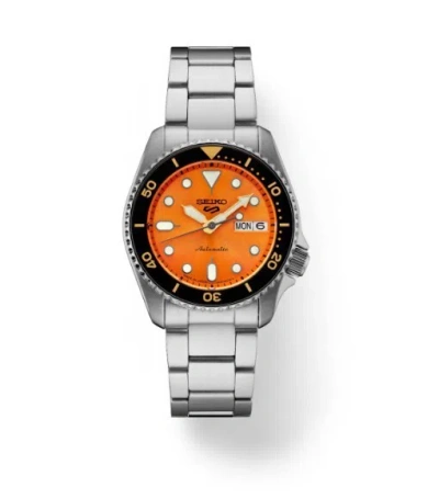 Pre-owned Seiko Vibrant Orange Dial Quartz Diver's Men's Watch Srpk35k1