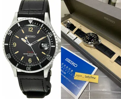 Pre-owned Seiko Vintage Design Solar Szev013 Solar Men's Watch In Box