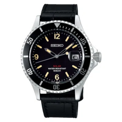 Pre-owned Seiko Vintage Design Szev013 Black Solar Analog Limited Men's Watch In Box