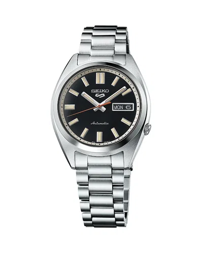 Seiko Watch 5 Sports Watch, 37mm In Black/silver