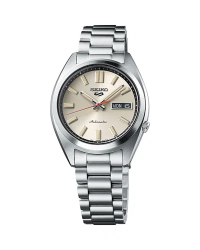 Seiko Watch 5 Sports Watch, 37mm In White/silver