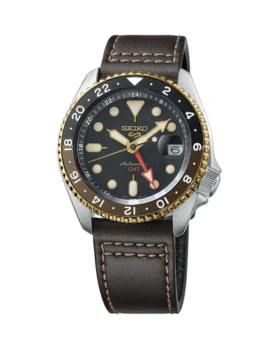 Seiko Watch 5 Sports Watch, 43mm In Black/black