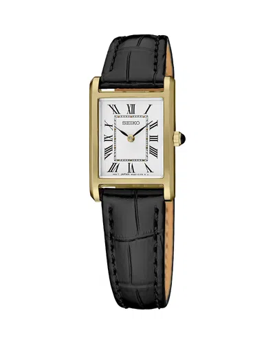 Seiko Watch Essentials Quartz Watch, 20mm X 29mm In Black