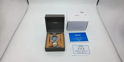 Pre-owned Seiko Watch Presage Blue Gradient Dial Box Type Hardlex See-through Back Sary123