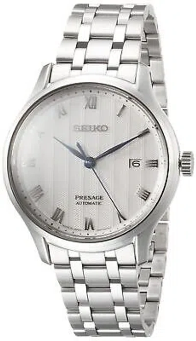 Pre-owned Seiko Watch Presage Stamped Black Dial Sary097 Men's Silver In Case: Silver/dial: White/band: Silver
