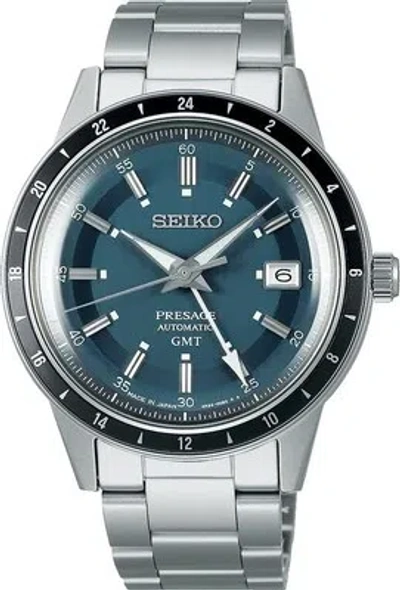 Pre-owned Seiko Watch Presage Style60&39;s Gmt Sary229 Men&39;s Silver
