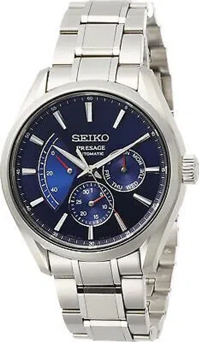 Pre-owned Seiko Watch Presage Yoshinori Muto Limited Edition Sarw037 Silver In Dial Color - Blue