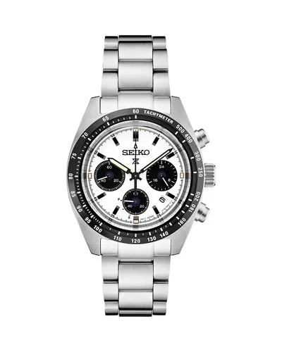 Seiko Watch Prospex Solar Chronograph, 39mm In White/silver