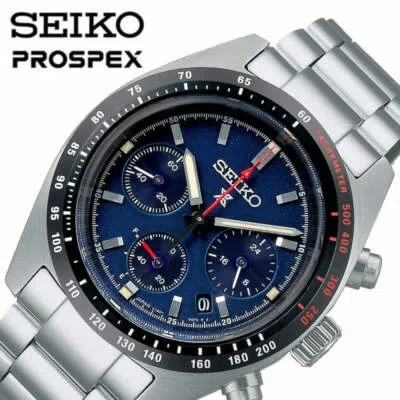 Pre-owned Seiko Watch Prospex Speed ​​timer Solar Chronograph Men's Navy Silver Sbdl087