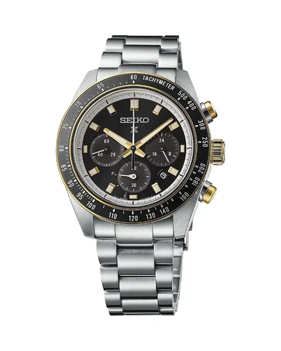 Seiko Watch Prospex Speedtimer 5 Chronograph, 41mm In Black/silver