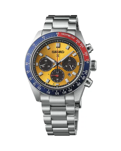 Seiko Watch Prospex Speedtimer 5 Chronograph, 41mm In Yellow/silver
