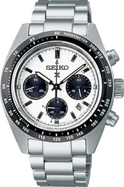Pre-owned Seiko Watch Prospex Speedtimer Solar Chronograph Sbdl085 Men&39;s Silver