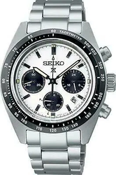 Pre-owned Seiko Watch Prospex Speedtimer Solar Chronograph Sbdl085 Men's Silver
