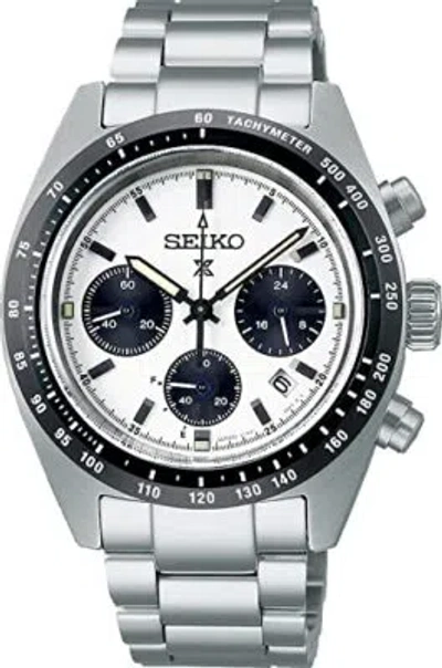 Pre-owned Seiko Watch Prospex Speedtimer Solar Chronograph Sbdl085 Men's Silver