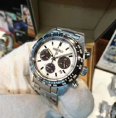 Pre-owned Seiko Watch Prospex Speedtimer Solar Chronograph Sbdl085 Men's Silver