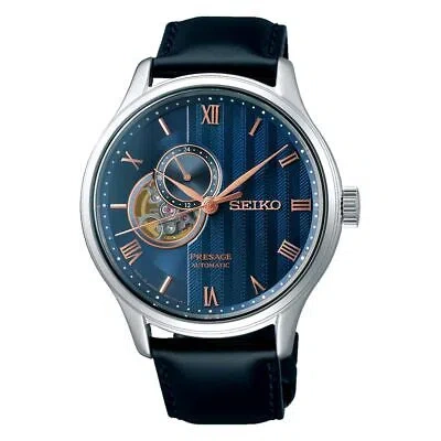 Pre-owned Seiko Watch Seiko Presage Men's Watch Mechanical Automatic Basic Line: Japanese Gard... In Case: Silver / Dial: Navy / Band: Black (cowhide Leather)
