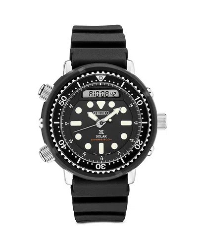 Seiko Watch Seiko Prospex Solar Hybrid Diver Watch, 47.8mm In Black