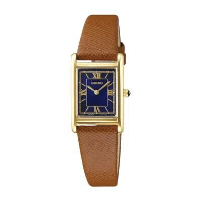 Pre-owned Seiko Watch Selection Nano Universe Special Ed. Stpr068 Ladies Light Brown In Case: Yellow Gold, Dial: Navy, Band: Light Brown