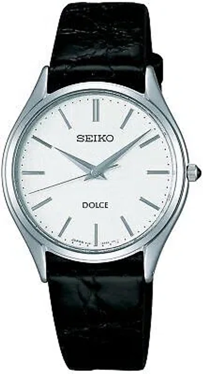 Pre-owned Seiko Watch Watch Dolce Pair Quartz Quartz Sapphire Glass Men's Black In Silver