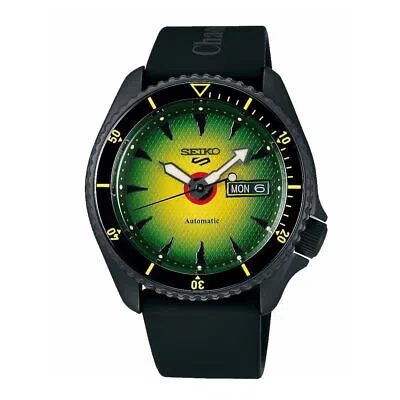 Pre-owned Seiko Watch Watch Five Sports Chaos Fishing Club Limited Model Men's Black In Dial: Green X Yellow