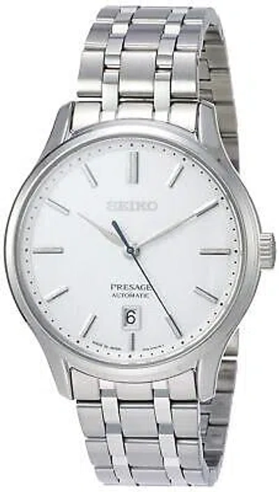 Pre-owned Seiko Watch Watch Presage Mechanical White Dial Sary139 Men's Silver In Dial Color - White