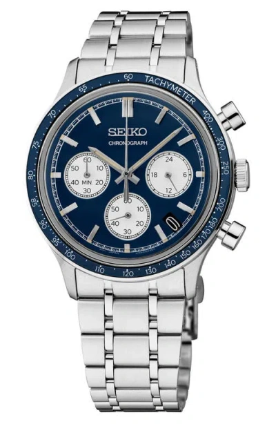 Seiko Watches Essentials Chronograph Bracelet Watch, 38.7mm In Blue