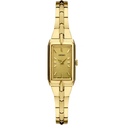 Seiko Watches Essentials Tank Bracelet Watch, 15.5mm X 24.5mm In Gold