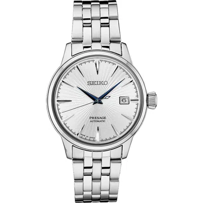 Seiko Watches Presage Automatic Bracelet Watch, 40.5mm In Silver