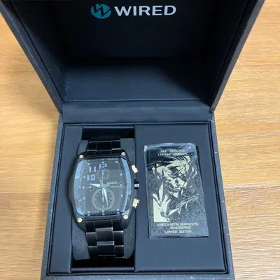 Pre-owned Seiko Wired Metal Gear Rising Watch Black Stainless Steel Band Japan