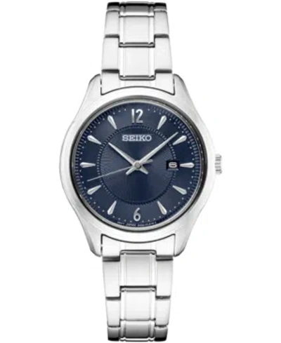 Seiko Women's Essential Stainless Steel Bracelet Watch 30mm In Blue
