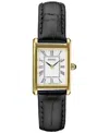 Seiko Women's Essentials Black Leather Strap Watch 19mm In Gold