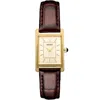 Seiko Women's Essentials Brown Leather Strap Watch 19mm In White