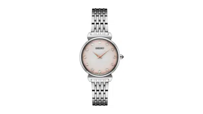 Pre-owned Seiko Women's  Diamond Accent Sfq803p1 Watch In Stainless Steel In Silver