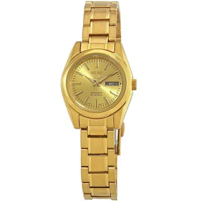 Seiko Women's Series 5 Gold Dial Watch