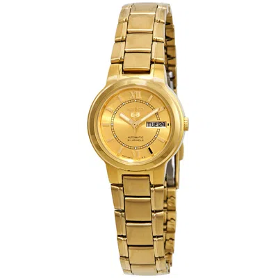 Seiko Women's Series 5 Gold Dial Watch