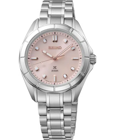 Seiko Women's Silver Stainless Steel Bracelet Watch, 34mm In Neutral
