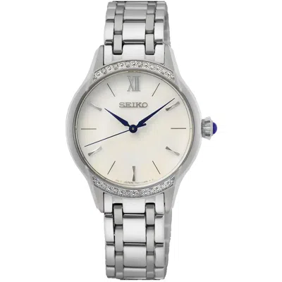 Seiko Women's Stainless Steel White Dial White Dial Watch