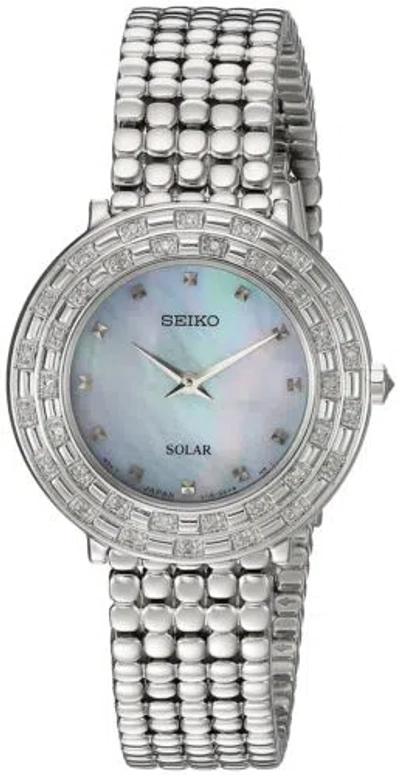 Pre-owned Seiko Women's Sup373 Tressia Analog Display Japanese Quartz Silver Watch In Silver-tone