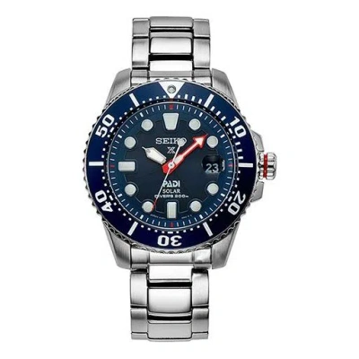 Seiko X Padi Eco Drive Silver/blue In Metallic